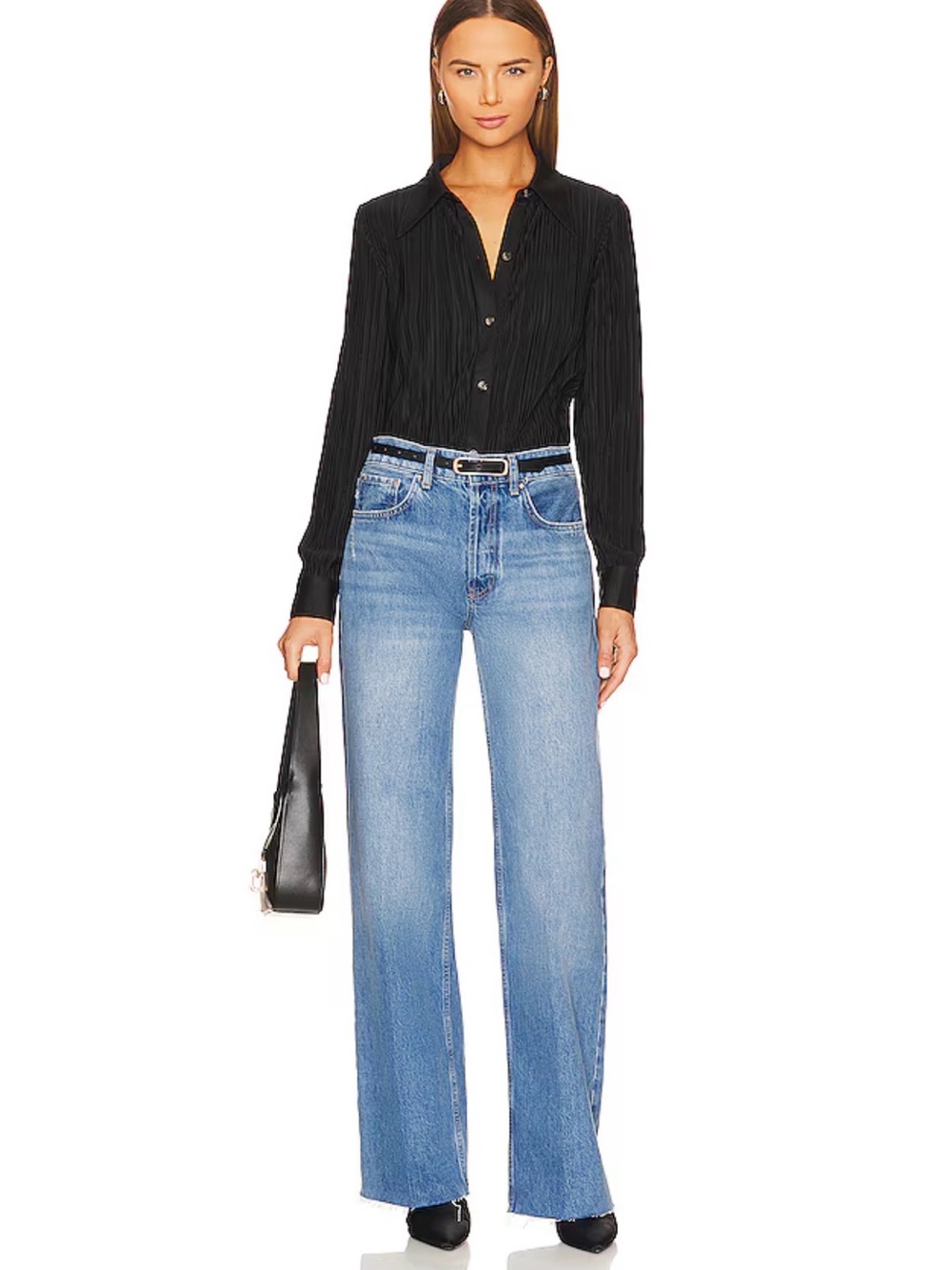 Anine Bing Hugh Jeans in Panama Blue Sz 25